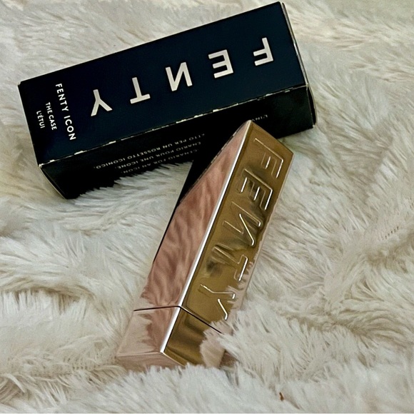 NEW Fenty Beauty Icon The Case Refillable Lipstick Case Metallic Nude - Picture 8 of 16